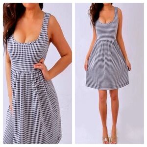 FOREVER 21 Black and White Checkered Mini Dress